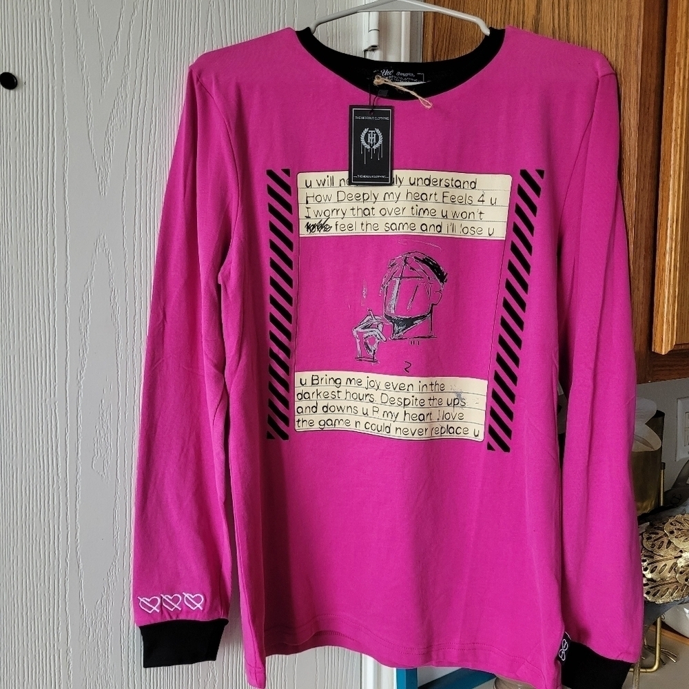 THC x The Superior Shop Memphis Love The Game LS Tee Size S Pink Long Sleeve New - Picture 2 of 9